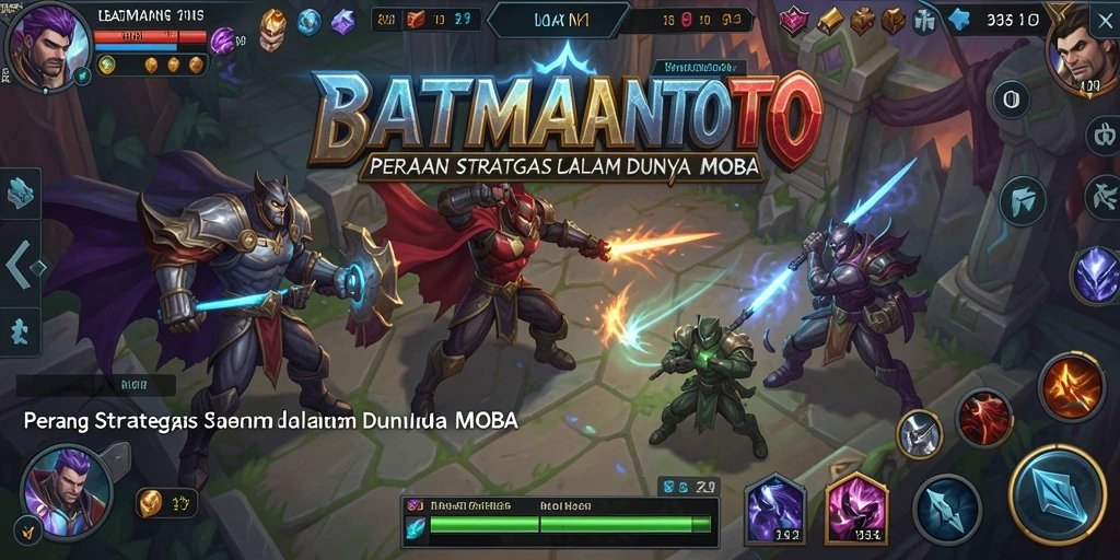 Tangkapan layar menunjukkan aksi seru gameplay MOBA di BATMANTOTO.