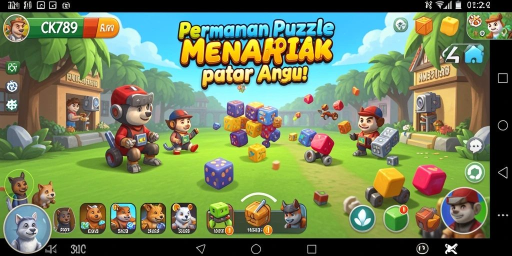 Tangkapan layar gameplay CK789 yang menunjukkan tantangan puzzle menarik.