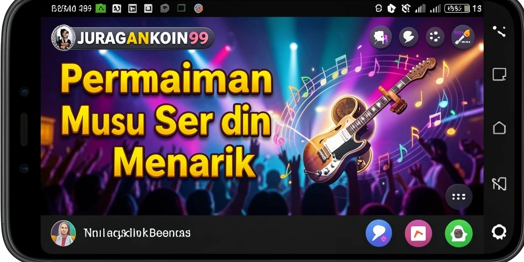 Tampilan gameplay seru di JURAGANKOIN99 dengan berbagai lagu.