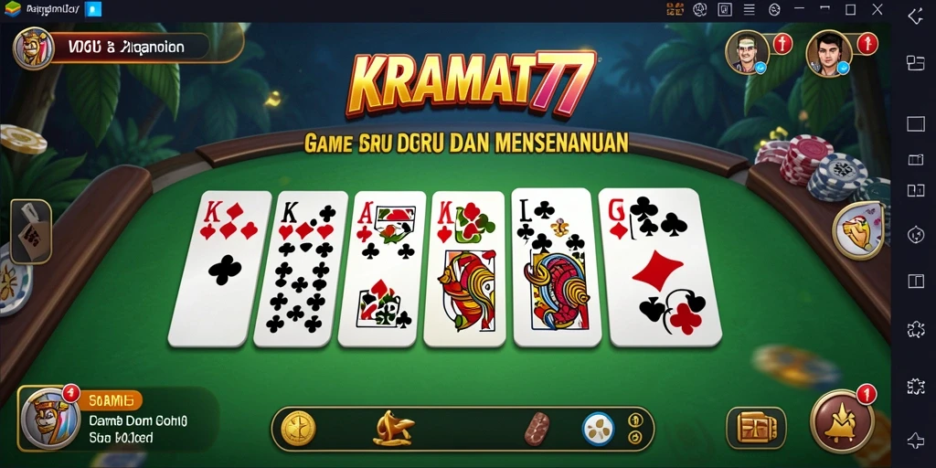 Gameplay seru dalam KRAMAT77 yang menampilkan domino.