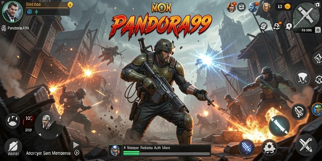 Tampilan aksi menegangkan di PANDORA99 dengan grafis yang memukau.