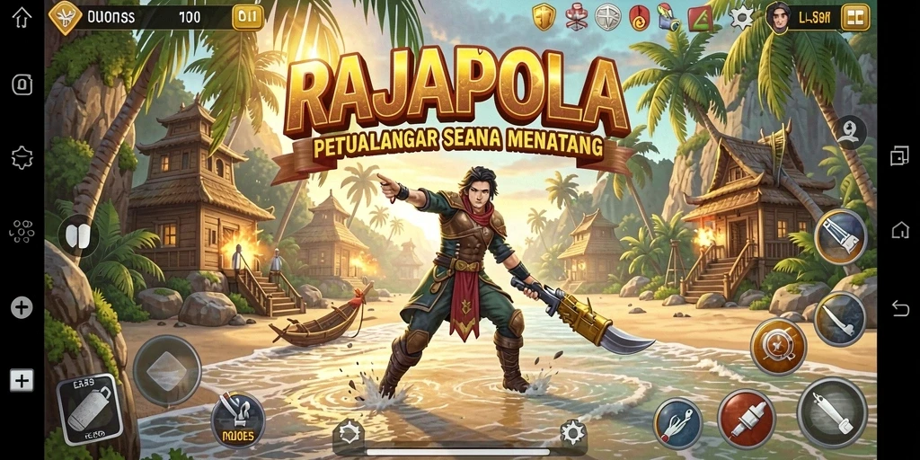 Screenshot RAJAPOLA menampilkan gameplay petualangan yang menegangkan dan mengasyikkan.
