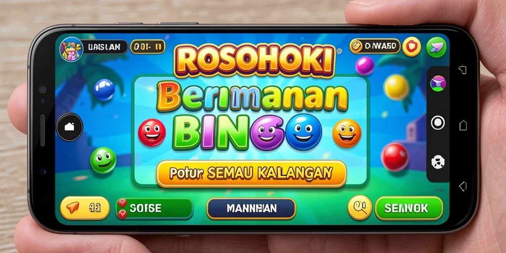 Screenshot gameplay Bingo di ROSOHOKI yang seru dan kompetitif.